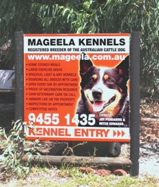 The entrance to Mageela Kennels